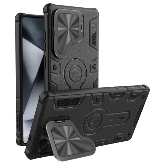 For Samsung Galaxy S25 Ultra 5G NILLKIN Black Rhino Prop MagSafe Magnetic PC Phone Case(Black)