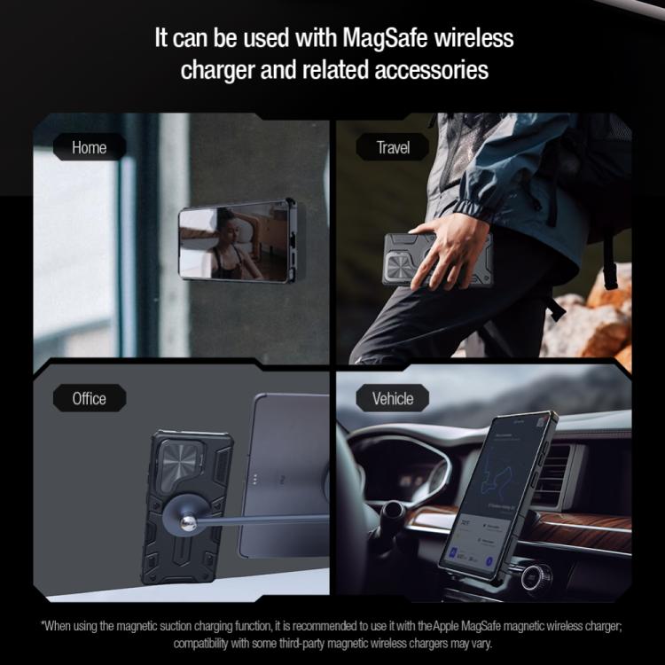 For Samsung Galaxy S25 Ultra 5G NILLKIN Black Rhino Prop MagSafe Magnetic PC Phone Case(Blue) - Galaxy S25 Ultra 5G Cases by NILLKIN | Online Shopping UK | buy2fix