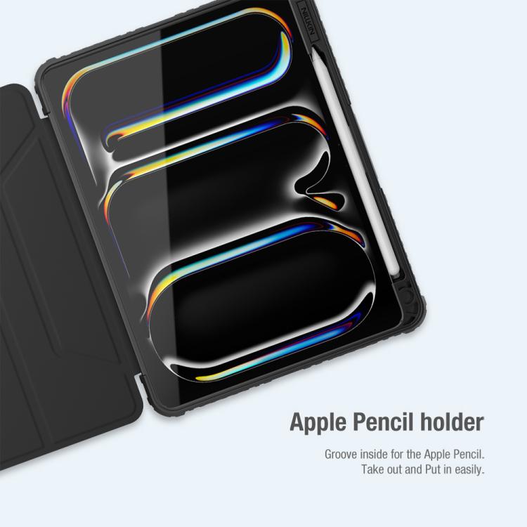 For iPad Air 11 2024 / 2025 NILLKIN Bumper Pro Folding Style Tablet Leather Case(Black) - iPad Air 11 2025 / 2024 Cases by NILLKIN | Online Shopping UK | buy2fix