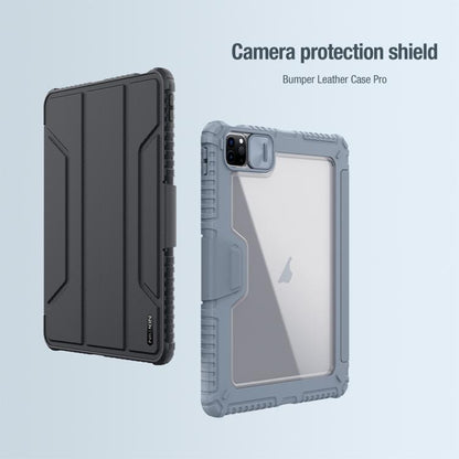 For iPad Air 11 2024 / 2025 NILLKIN Bumper Pro Folding Style Tablet Leather Case(Grey) - iPad Air 11 2025 / 2024 Cases by NILLKIN | Online Shopping UK | buy2fix