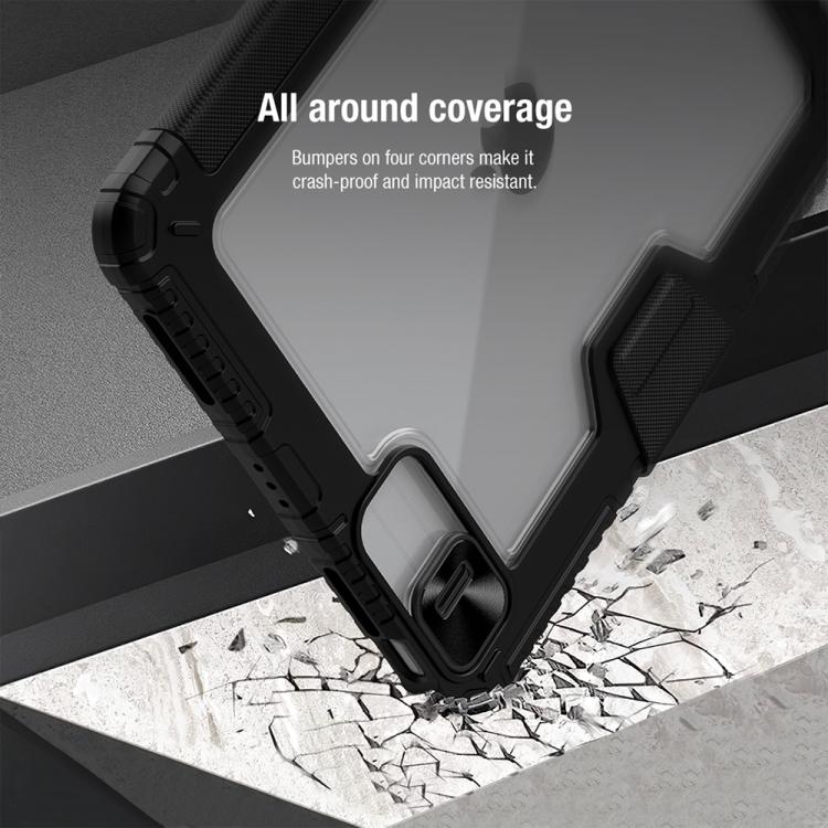 For iPad Air 11 2024 / 2025 NILLKIN Bumper Pro Folding Style Tablet Leather Case(Grey) - iPad Air 11 2025 / 2024 Cases by NILLKIN | Online Shopping UK | buy2fix