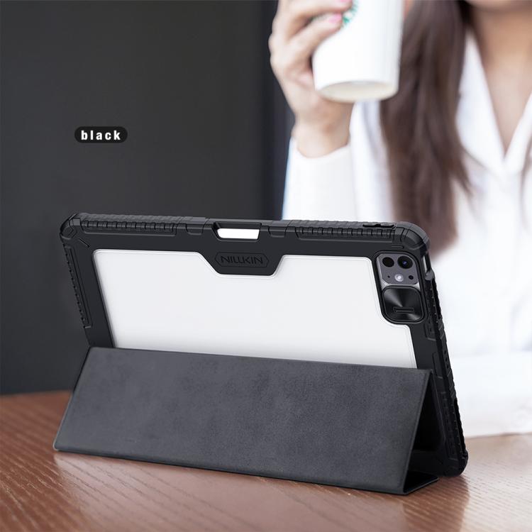 For iPad Air 13 2024 / 2025 NILLKIN Bumper Pro Folding Style Tablet Leather Case(Black) - iPad Air 13 2025 / 2024 Cases by NILLKIN | Online Shopping UK | buy2fix