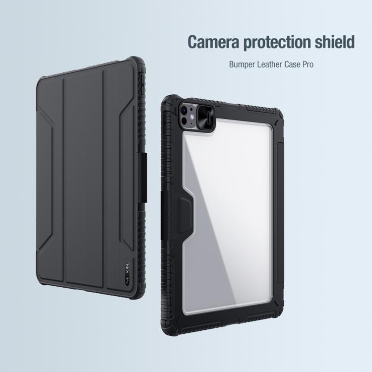 For iPad Air 13 2024 / 2025 NILLKIN Bumper Pro Folding Style Tablet Leather Case(Black) - iPad Air 13 2025 / 2024 Cases by NILLKIN | Online Shopping UK | buy2fix