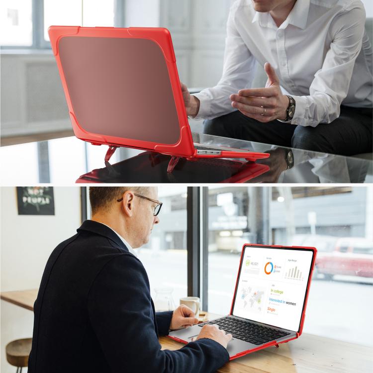For Microsoft Surface Laptop 7 TPU + PC Two-color Anti-fall Laptop Protective Case(Red) - Other by buy2fix | Online Shopping UK | buy2fix