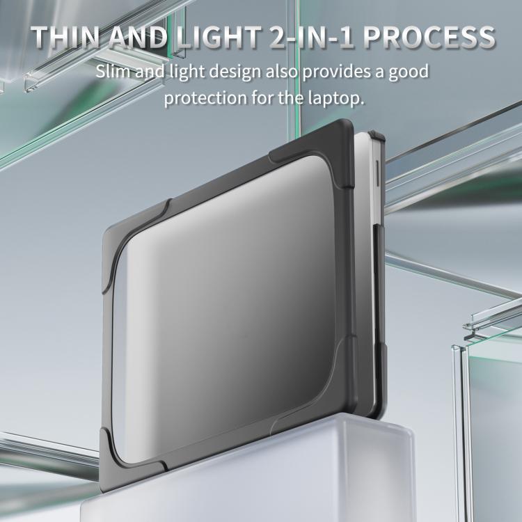 For Microsoft Surface Laptop 7 TPU + PC Two-color Anti-fall Laptop Protective Case(Grey) - Other by buy2fix | Online Shopping UK | buy2fix