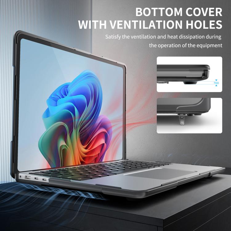 For Microsoft Surface Laptop 7 TPU + PC Two-color Anti-fall Laptop Protective Case(Grey) - Other by buy2fix | Online Shopping UK | buy2fix