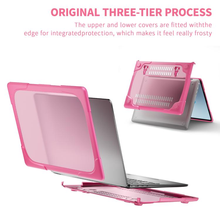 For Microsoft Surface Laptop 7 13.8 inch TPU + PC Two-color Anti-fall Laptop Protective Case(Rose Red) - Other by buy2fix | Online Shopping UK | buy2fix