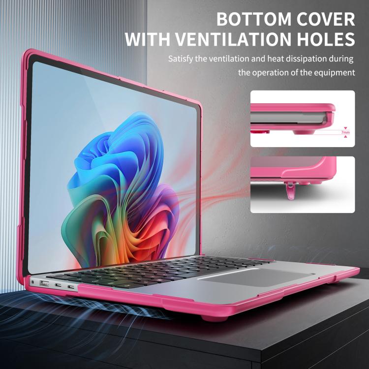For Microsoft Surface Laptop 7 13.8 inch TPU + PC Two-color Anti-fall Laptop Protective Case(Rose Red) - Other by buy2fix | Online Shopping UK | buy2fix