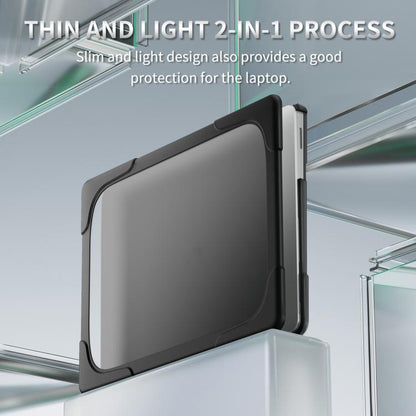 For Microsoft Surface Laptop 7 13.8 inch TPU + PC Two-color Anti-fall Laptop Protective Case(Black) - Other by buy2fix | Online Shopping UK | buy2fix