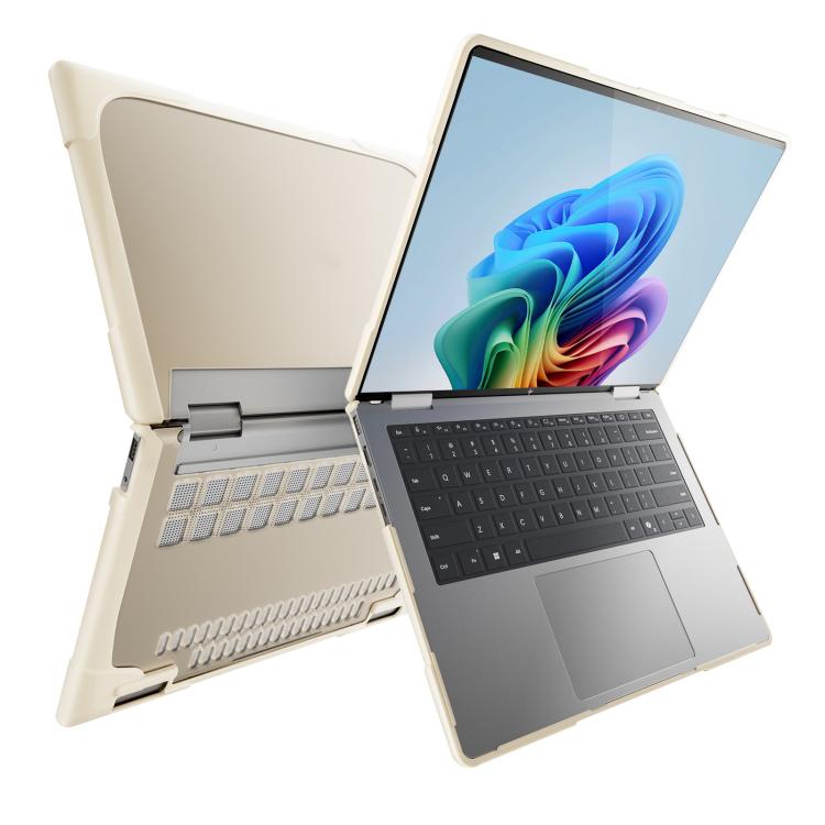 For HP ENVY X360-14 2024 TPU + PC Two-color Anti-fall Laptop Protective Case(Khaki) - Other by buy2fix | Online Shopping UK | buy2fix
