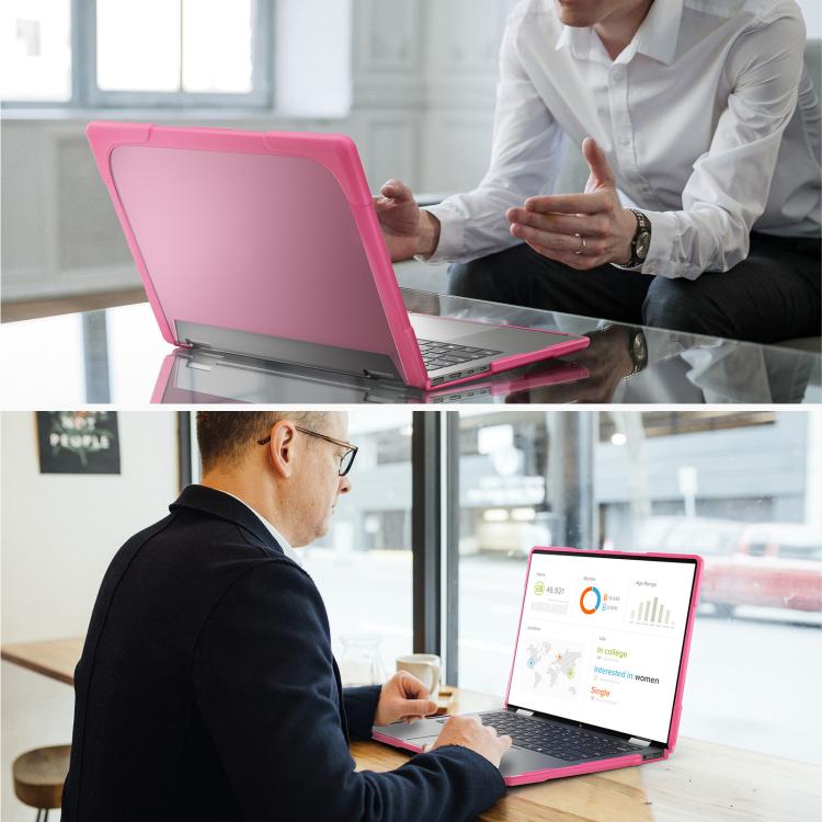 For HP ENVY X360-14 2024 TPU + PC Two-color Anti-fall Laptop Protective Case(Rose Red) - Other by buy2fix | Online Shopping UK | buy2fix