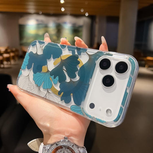 For iPhone 17 Pro Dual-side Laminating IMD MagSafe Phone Case(Leaves) - iPhone 17 Pro Cases by buy2fix | Online Shopping UK | buy2fix