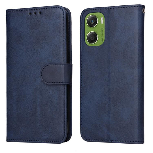 For Motorola Moto G06 4G Classic Calf Texture Flip Leather Phone Case(Blue)
