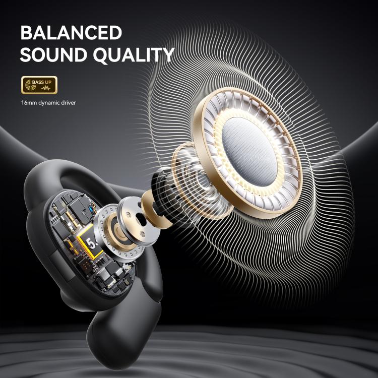 JOYROOM Openfree JR-OE4 Open-Ear True Wireless Bluetooth Earphone(Black) - TWS Earphone by JOYROOM | Online Shopping UK | buy2fix