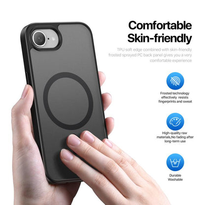 For iPhone 16e DUX DUCIS Yind Series MagSafe TPU Hybrid PC Phone Case(Black) - iPhone 16e Cases by DUX DUCIS | Online Shopping UK | buy2fix
