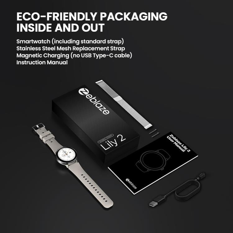 Zeblaze Lily 2 1.2 inch Screen Haute & Healthy Lady Smart Watch(Stardust Silver) - Smart Watches by Zeblaze | Online Shopping UK | buy2fix