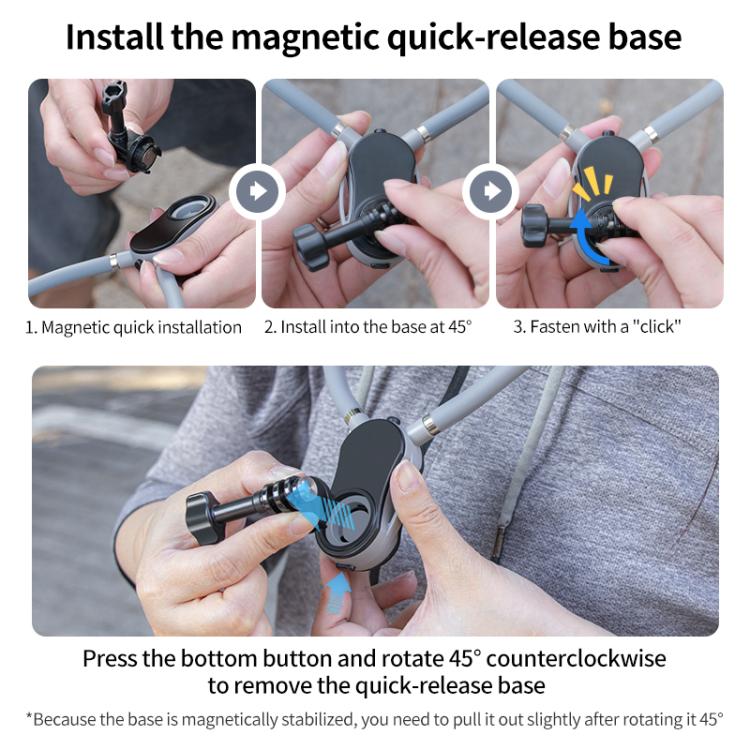 Magnetic Neck Mount Anti-shake Bracket, Type:3 in 1 J-Hook Buckle - Holder by buy2fix | Online Shopping UK | buy2fix