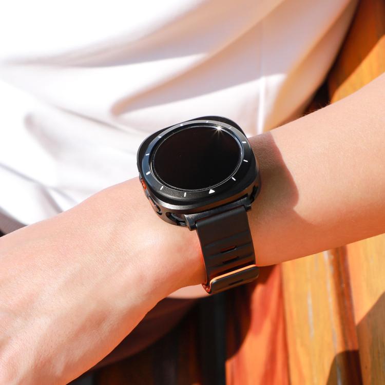 For Samsung Galaxy Watch Ultra 47mm / Ultra 2025 Aluminum Alloy Metal PC Watch Protective Cover(Black White) - Watch Cases by buy2fix | Online Shopping UK | buy2fix