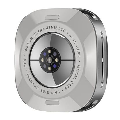 For Samsung Galaxy Watch Ultra 47mm / Ultra 2025 Aluminum Alloy Metal PC Watch Protective Cover(Grey Orange) - Watch Cases by buy2fix | Online Shopping UK | buy2fix