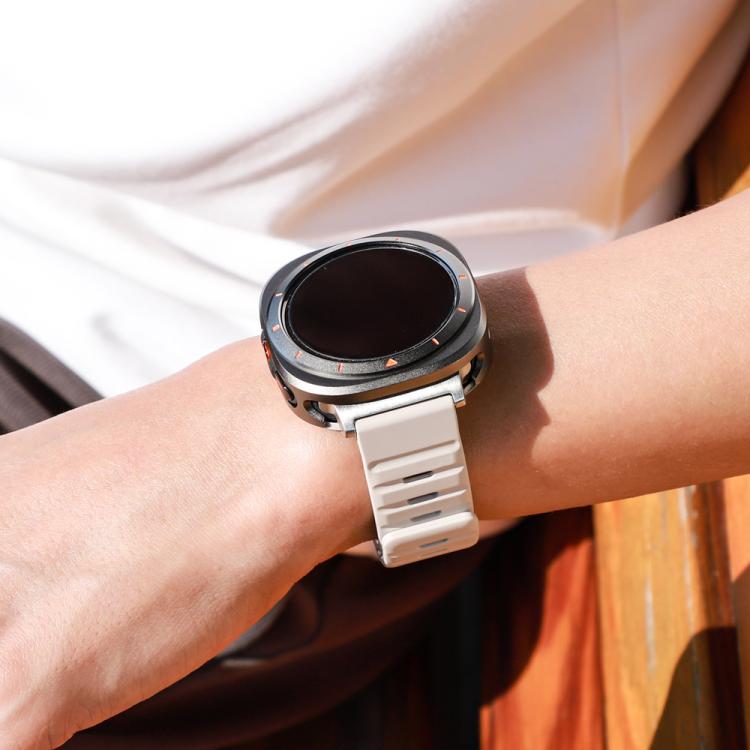 For Samsung Galaxy Watch Ultra 47mm / Ultra 2025 Aluminum Alloy Metal PC Watch Protective Cover(Grey Orange) - Watch Cases by buy2fix | Online Shopping UK | buy2fix