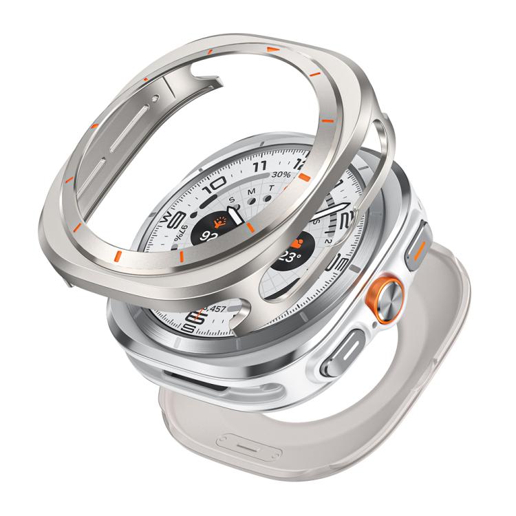 For Samsung Galaxy Watch Ultra 47mm / Ultra 2025 Aluminum Alloy Metal PC Watch Protective Cover(Titanium Orange) - Watch Cases by buy2fix | Online Shopping UK | buy2fix