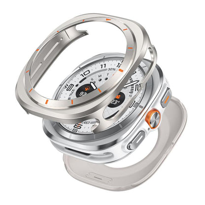 For Samsung Galaxy Watch Ultra 47mm / Ultra 2025 Aluminum Alloy Metal PC Watch Protective Cover(Titanium Orange) - Watch Cases by buy2fix | Online Shopping UK | buy2fix