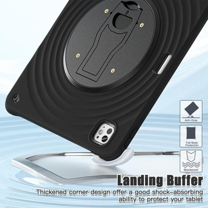 For iPad Pro 13 2024 Holder Silicone Hybrid PC Tablet Case(Black) - iPad Pro 13 2024 Cases by buy2fix | Online Shopping UK | buy2fix