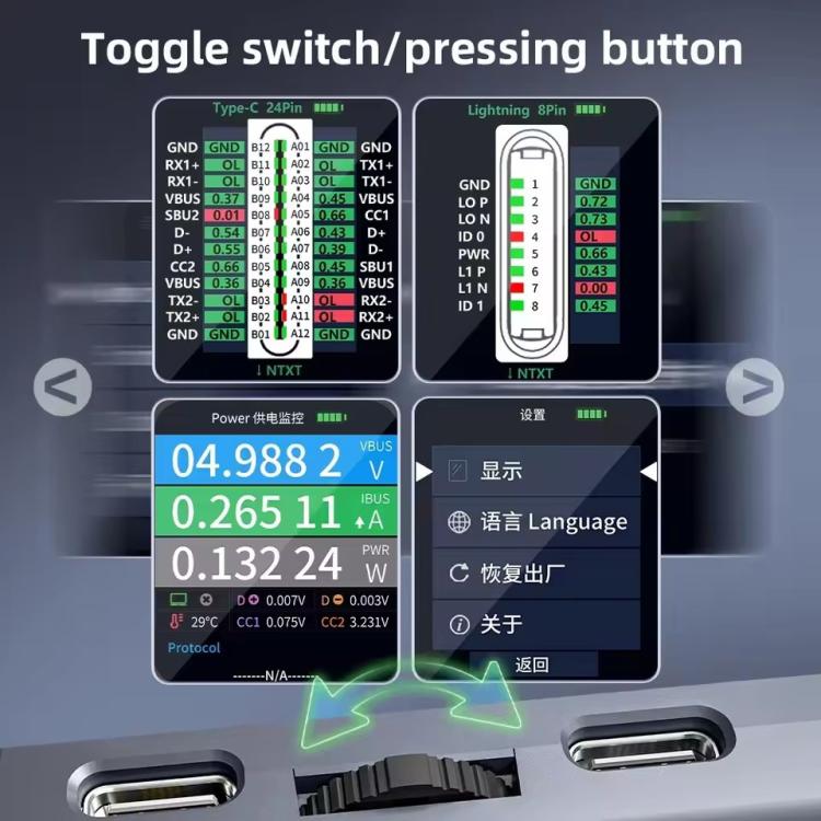 Qianli iBridge A3 Tail Plug Comprehensive Analysis Tester for Lightning & Type-C Interface Devices - Test Tools by QIANLI | Online Shopping UK | buy2fix