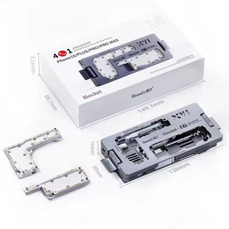 Qianli iSocket 16 Series 4 in 1 Motherboard Layered Test Fixture for iPhone 16 Series - Repair Fixture by QIANLI | Online Shopping UK | buy2fix