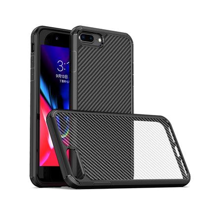 For iPhone 8 Plus / 7 Plus iPAKY Pioneer Series Carbon Fiber Texture Shockproof TPU + PC Case(Black) - More iPhone Cases by iPAKY | Online Shopping UK | buy2fix