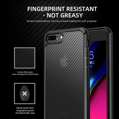 For iPhone 8 Plus / 7 Plus iPAKY Pioneer Series Carbon Fiber Texture Shockproof TPU + PC Case(Black) - More iPhone Cases by iPAKY | Online Shopping UK | buy2fix