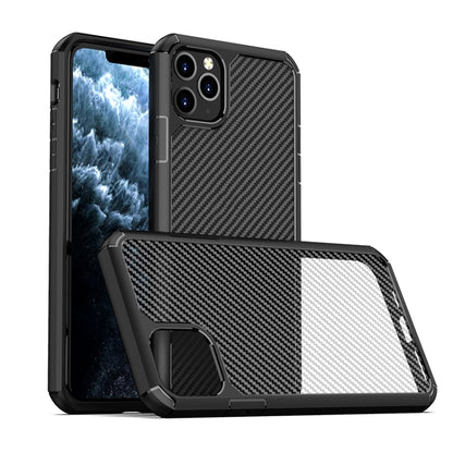 For iPhone 11 Pro iPAKY Pioneer Series Carbon Fiber Texture Shockproof TPU + PC Case(Black) - iPhone 11 Pro Cases by iPAKY | Online Shopping UK | buy2fix
