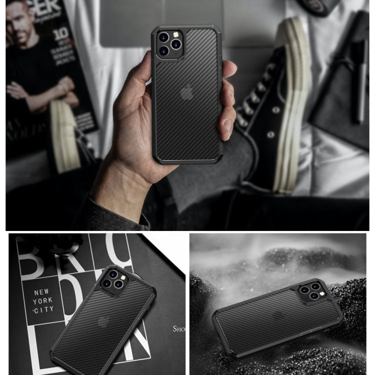 For iPhone 11 Pro iPAKY Pioneer Series Carbon Fiber Texture Shockproof TPU + PC Case(Black) - iPhone 11 Pro Cases by iPAKY | Online Shopping UK | buy2fix