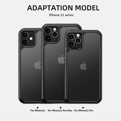 For iPhone 11 Pro iPAKY Pioneer Series Carbon Fiber Texture Shockproof TPU + PC Case(Black) - iPhone 11 Pro Cases by iPAKY | Online Shopping UK | buy2fix