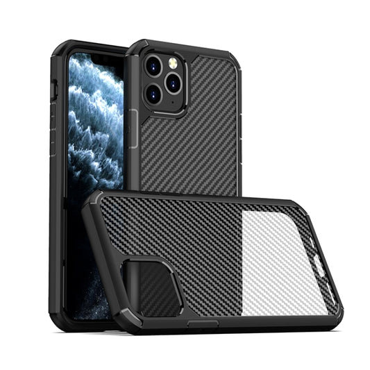 For iPhone 11 Pro Max iPAKY Pioneer Series Carbon Fiber Texture Shockproof TPU + PC Case(Black) - iPhone 11 Pro Max Cases by iPAKY | Online Shopping UK | buy2fix