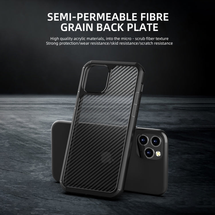 For iPhone 11 Pro Max iPAKY Pioneer Series Carbon Fiber Texture Shockproof TPU + PC Case(Black) - iPhone 11 Pro Max Cases by iPAKY | Online Shopping UK | buy2fix