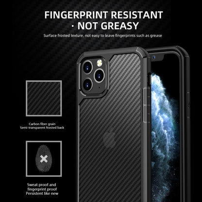 For iPhone 11 Pro Max iPAKY Pioneer Series Carbon Fiber Texture Shockproof TPU + PC Case(Black) - iPhone 11 Pro Max Cases by iPAKY | Online Shopping UK | buy2fix