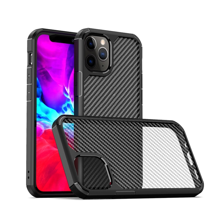 For iPhone 12 Pro Max iPAKY Pioneer Series Carbon Fiber Texture Shockproof TPU + PC Case(Black) - iPhone 12 Pro Max Cases by iPAKY | Online Shopping UK | buy2fix