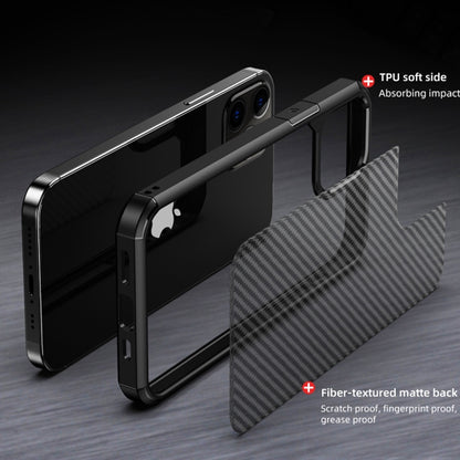 For iPhone 12 Pro Max iPAKY Pioneer Series Carbon Fiber Texture Shockproof TPU + PC Case(Black) - iPhone 12 Pro Max Cases by iPAKY | Online Shopping UK | buy2fix