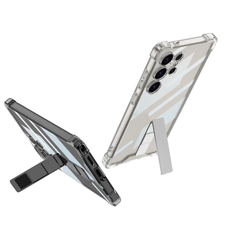 For Samsung Galaxy S25 Ultra 5G GKK Airbag Full Coverage Phone Case with Rotating Holder, Not Included Pen(Transparent) - Galaxy S25 Ultra 5G Cases by GKK | Online Shopping UK | buy2fix