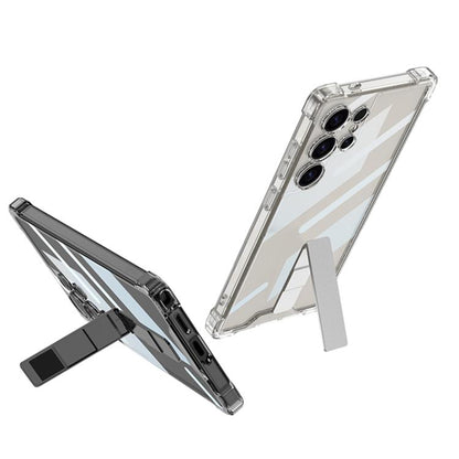 For Samsung Galaxy S25 Ultra 5G GKK Airbag Full Coverage Phone Case with Rotating Holder, Not Included Pen(Transparent) - Galaxy S25 Ultra 5G Cases by GKK | Online Shopping UK | buy2fix