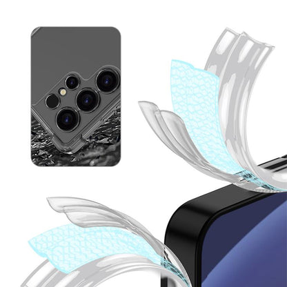 For Samsung Galaxy S25 Ultra 5G GKK Airbag Full Coverage Phone Case with Rotating Holder, Not Included Pen(Transparent) - Galaxy S25 Ultra 5G Cases by GKK | Online Shopping UK | buy2fix