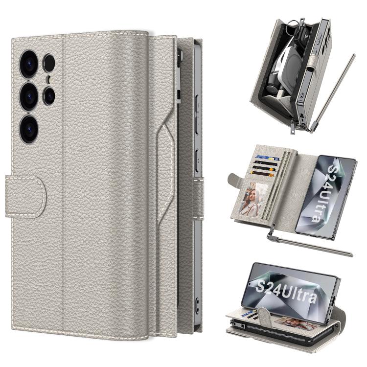 For Samsung Galaxy S24 Ultra 5G GKK Plating Wallet Leather Phone Case(Titanium Gray) - Galaxy S24 Ultra 5G Cases by GKK | Online Shopping UK | buy2fix