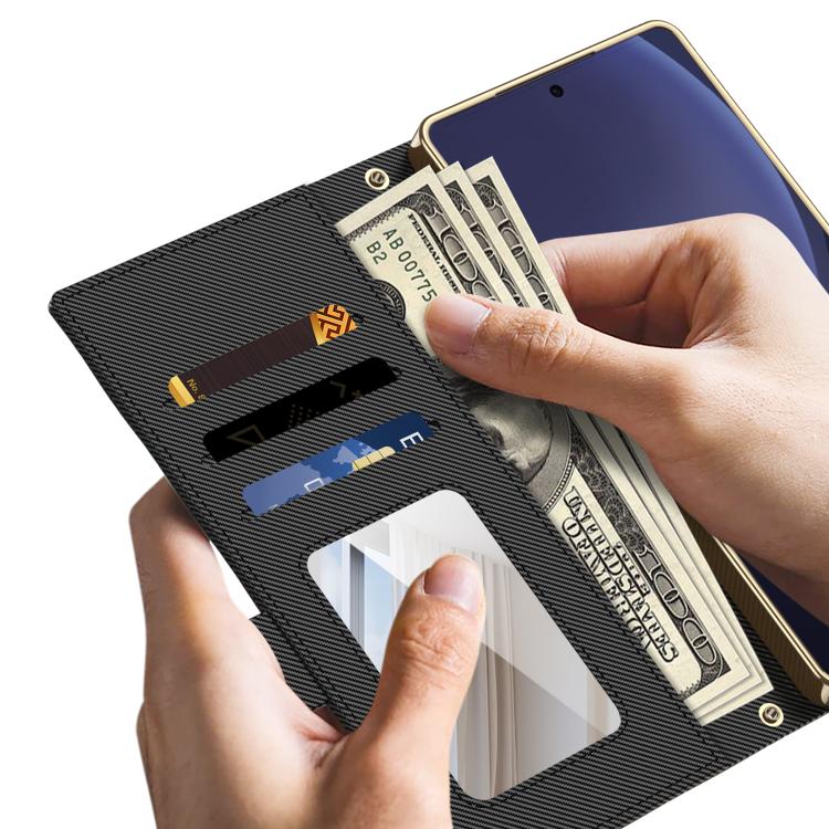 For Samsung Galaxy S25 Ultra 5G GKK Plating Diamond Texture Leather Phone Case With Crossbody Chain(Black) - Galaxy S25 Ultra 5G Cases by GKK | Online Shopping UK | buy2fix