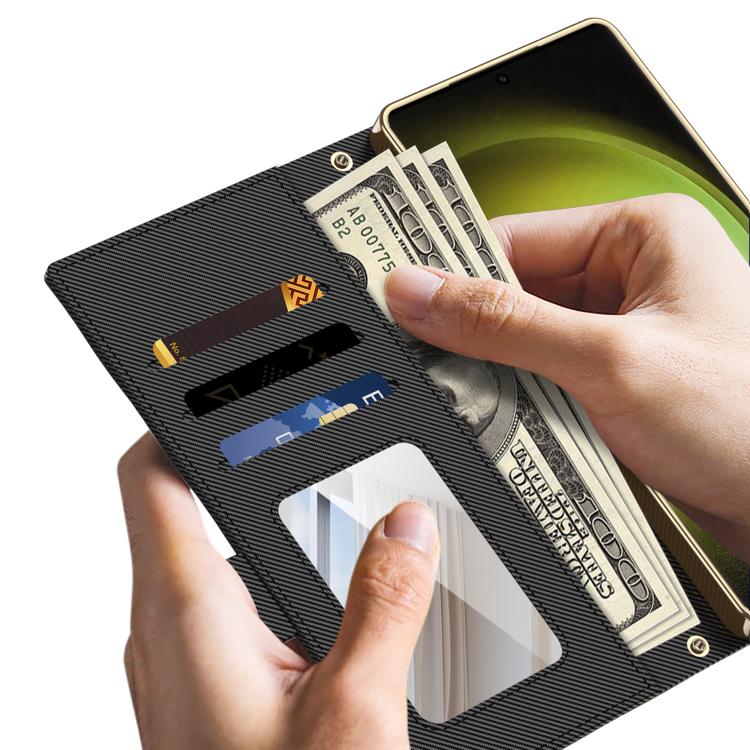 For Samsung Galaxy S23 Ultra 5G GKK Plating Diamond Texture Leather Phone Case With Crossbody Chain(Titanium Gray) - Galaxy S23 Ultra 5G Cases by GKK | Online Shopping UK | buy2fix