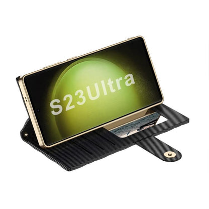 For Samsung Galaxy S23 Ultra 5G GKK Plating Diamond Texture Leather Phone Case With Crossbody Chain(Emerald) - Galaxy S23 Ultra 5G Cases by GKK | Online Shopping UK | buy2fix