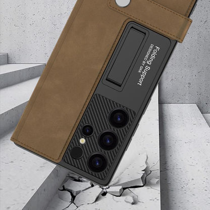 For Samsung Galaxy S25 Ultra 5G GKK Flip Wallet Leather Phone Case, Frosted Series, Not Included Pen(Frosted Green) - Galaxy S25 Ultra 5G Cases by GKK | Online Shopping UK | buy2fix