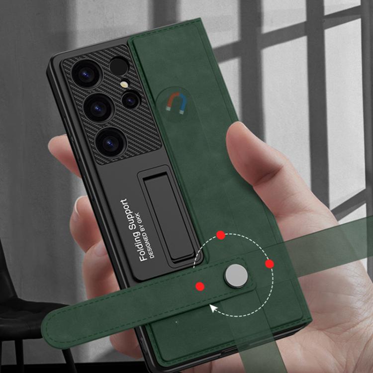 For Samsung Galaxy S25 Ultra 5G GKK Flip Wallet Leather Phone Case, Frosted Series, Not Included Pen(Frosted Green) - Galaxy S25 Ultra 5G Cases by GKK | Online Shopping UK | buy2fix