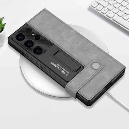 For Samsung Galaxy S25 Ultra 5G GKK Flip Wallet Leather Phone Case, Frosted Series, Not Included Pen(Frosted Black) - Galaxy S25 Ultra 5G Cases by GKK | Online Shopping UK | buy2fix