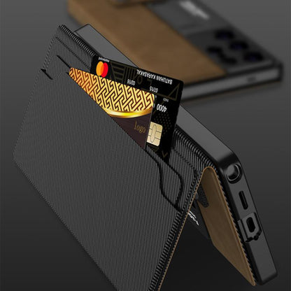 For Samsung Galaxy S25 Ultra 5G GKK Flip Wallet Leather Phone Case, Frosted Series, Not Included Pen(Frosted Black) - Galaxy S25 Ultra 5G Cases by GKK | Online Shopping UK | buy2fix